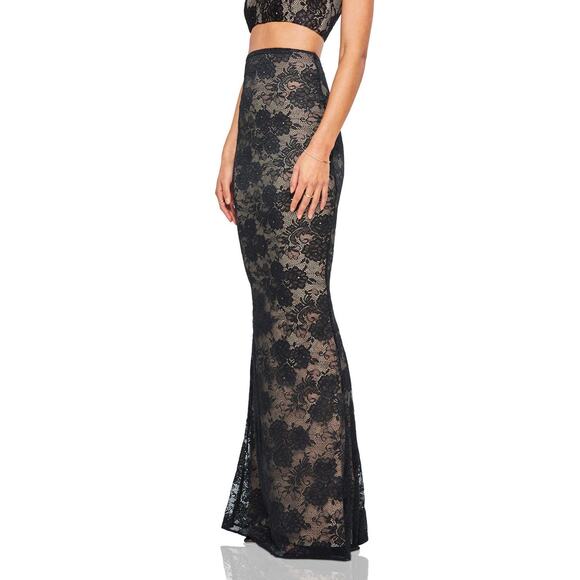 Nookie Heaven Maxi Skirt Black Lace Size Small NWT Made in Australia - Picture 10 of 11